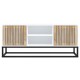Fehér szerelt fa és vas tv-szekrény 105x30x45 cm Fehér szerelt fa és vas tv-szekrény 105x30x45 cm