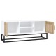 Fehér szerelt fa és vas tv-szekrény 105x30x45 cm Fehér szerelt fa és vas tv-szekrény 105x30x45 cm