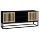 Fekete szerelt fa és vas tv-szekrény 105 x 30 x 45 cm Fekete szerelt fa és vas tv-szekrény 105 x 30 x 45 cm