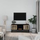 Fekete szerelt fa és vas tv-szekrény 105 x 30 x 45 cm Fekete szerelt fa és vas tv-szekrény 105 x 30 x 45 cm