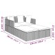Fekete polyrattan napozóágy párnával 182 x 118 x 63 cm