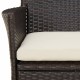 2 db barna polyrattan kerti szék párnákkal (csak egyesült királyság/írország/fi/no)