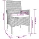 2 db barna polyrattan kerti szék párnákkal (csak egyesült királyság/írország/fi/no)