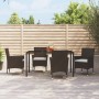 4 db barna polyrattan kerti szék párnákkal (csak egyesült királyság/írország/fi/no)