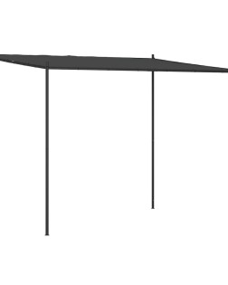 Antracitszürke szövet és acél pavilon 3x3 m 180 g/m²
