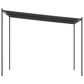 Antracitszürke szövet és acél pavilon 3x3 m 180 g/m²