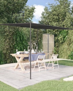 Antracitszürke szövet és acél pavilon 3x3 m 180 g/m²