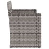 Szürke polyrattan kerti pad párnákkal 105 cm