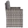 Szürke polyrattan kerti pad párnákkal 105 cm