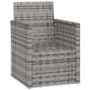 Szürke polyrattan kerti fotel párnával