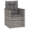 Szürke polyrattan kerti fotel párnákkal