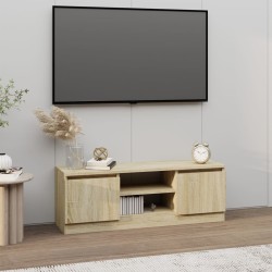 Sonoma-tölgyszínű tv-szekrény ajtóval 102 x 30 x 36 cm