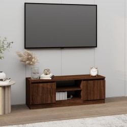 Barna tölgyszínű tv-szekrény ajtóval 102 x 30 x 36 cm