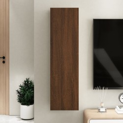 Barna tölgy falra szerelhető tv-szekrény 30,5x30x110 cm