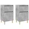 2 db betonszürke éjjeliszekrény 40 x 35 x 70 cm