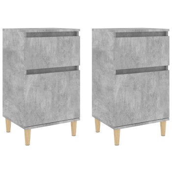 2 db betonszürke éjjeliszekrény 40 x 35 x 70 cm