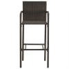 2 db barna polyrattan bárszék