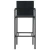 2 db fekete polyrattan bárszék