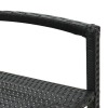 2 db fekete polyrattan bárszék