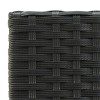 2 db fekete polyrattan bárszék