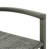 2 db szürke polyrattan bárszék