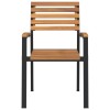 4 db tömör akácfa és fém rakásolható kerti szék