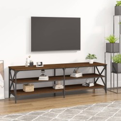 Barna tölgy színű szerelt fa tv-szekrény 160 x 40 x 50 cm
