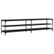 Fekete szerelt fa és fém tv-szekrény 200x30x50 cm Fekete szerelt fa és fém tv-szekrény 200x30x50 cm