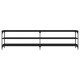 Fekete szerelt fa és fém tv-szekrény 200x30x50 cm Fekete szerelt fa és fém tv-szekrény 200x30x50 cm