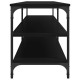 Fekete szerelt fa és fém tv-szekrény 200x30x50 cm Fekete szerelt fa és fém tv-szekrény 200x30x50 cm