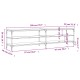 Fekete szerelt fa és fém tv-szekrény 200x30x50 cm Fekete szerelt fa és fém tv-szekrény 200x30x50 cm