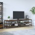 Füstös tölgyszínű szerelt fa és fém tv-szekrény 200x30x50 cm
