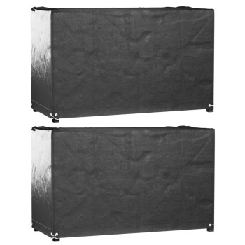 2 db téglalap alakú kerti bútorhuzat 8 fűzőlyukkal 125x55x75 cm