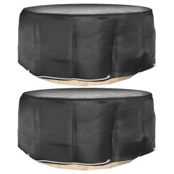 2 db kerek kerti bútorhuzat 10 fűzőlyukkal ø260 x 90 cm
