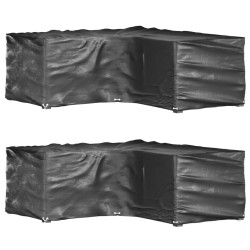 2 db l-alakú kerti bútorhuzat 12 fűzőlyukkal 185x185x70 cm