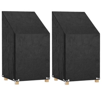 2 db polietilén kerti szék huzat 8 fűzőlyukkal 65x65x80/120 cm
