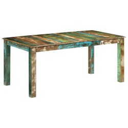 Tömör újrahasznosított fa étkezőasztal 180 x 90 x 76 cm