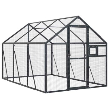 Antracit alumínium madárház 1,79 x 3 x 1,85 m