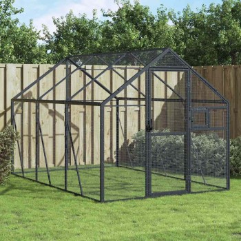 Antracit alumínium madárház 1,79 x 3 x 1,85 m