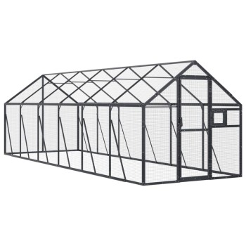 Antracit alumínium madárház 1,79 x 6 x 1,85 m