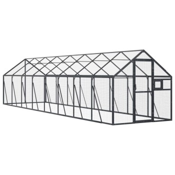 Antracit alumínium madárház 1,79 x 8 x 1,85 m