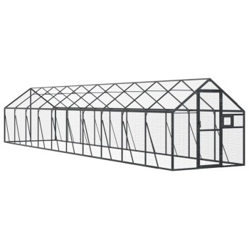 Antracit alumínium madárház 1,79 x 10 x 1,85 m