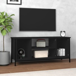Fekete szerelt fa tv-szekrény 102x35x45 cm