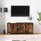Füstös tölgyszínű szerelt fa tv-szekrény ajtókkal 102x35x45 cm