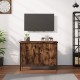 Füstös tölgyszínű szerelt fa tv-szekrény ajtókkal 60x35x45 cm Füstös tölgyszínű szerelt fa tv-szekrény ajtókkal 60x35x45 cm