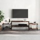 Füstös tölgyszínű szerelt fa tv-szekrény 197x35x52 cm Füstös tölgyszínű szerelt fa tv-szekrény 197x35x52 cm