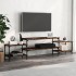 Füstös tölgyszínű szerelt fa tv-szekrény 197x35x52 cm