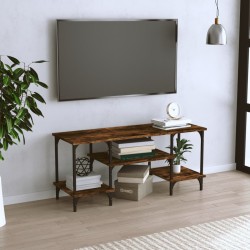 Füstös tölgyszínű szerelt fa tv-szekrény 102 x 35 x 45,5 cm