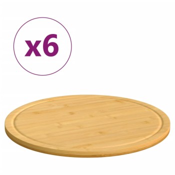 6 db bambusz vágódeszka ø30 x 1,5 cm