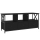 Fekete szerelt fa és vas tv-szekrény 102 x 33 x 45 cm Fekete szerelt fa és vas tv-szekrény 102 x 33 x 45 cm